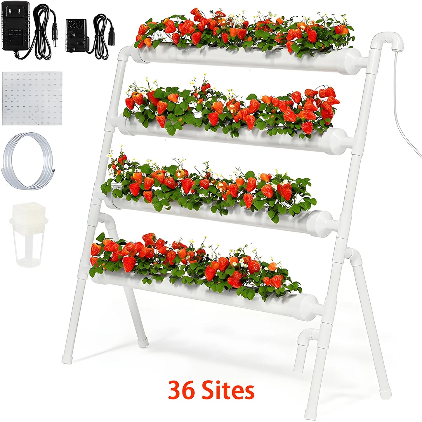 36/Sites Hydroponics Growing System Kits PVC-Pipe Hydroponic Garden