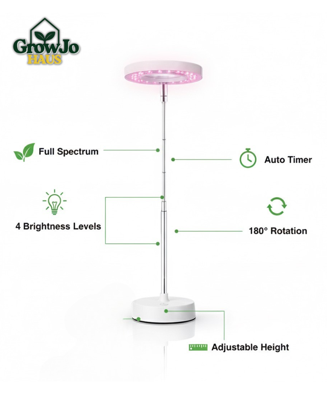 🌱 Full Spectrum Indoor LED Grow Light with Adjustable Stand