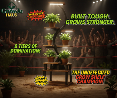 8-Tiered Indoor Plant Stand with 5 Grow Lights, 10-Level Stepless