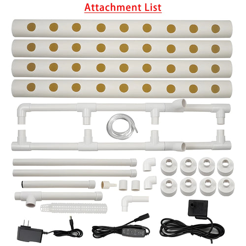 36/Sites Hydroponics Growing System Kits PVC-Pipe Hydroponic Garden