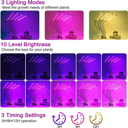 3 Colors LED USB Grow Light Phytolamp for Plants with Control Full
