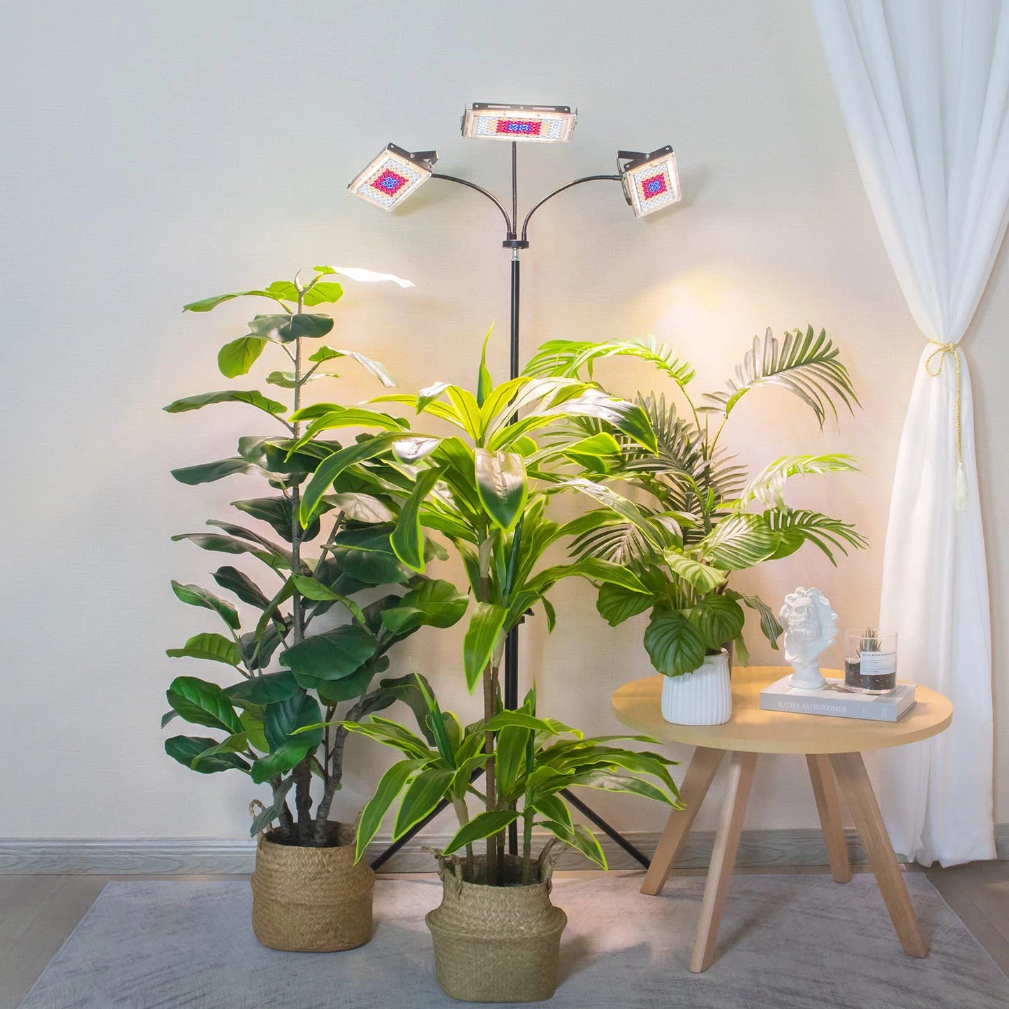 LED Grow Light Full Spectrum Floor Plant Lights Dimmable On/Off Switch Timer Adjustable Tripod Stand Grow Lamp for Indoor Plants