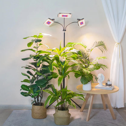 LED Grow Light Full Spectrum Floor Plant Lights Dimmable On/Off Switch Timer Adjustable Tripod Stand Grow Lamp for Indoor Plants