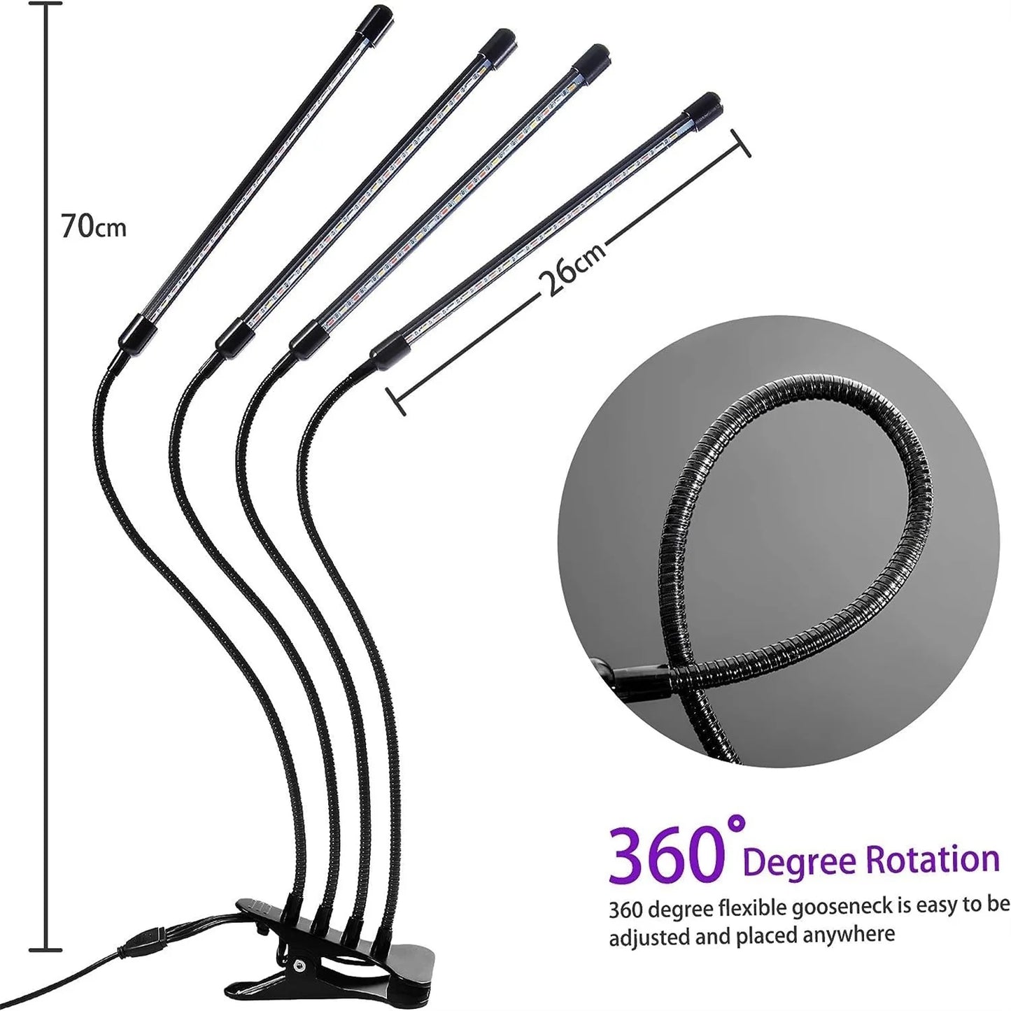 3 Colors LED USB Grow Light Phytolamp for Plants with Control Full