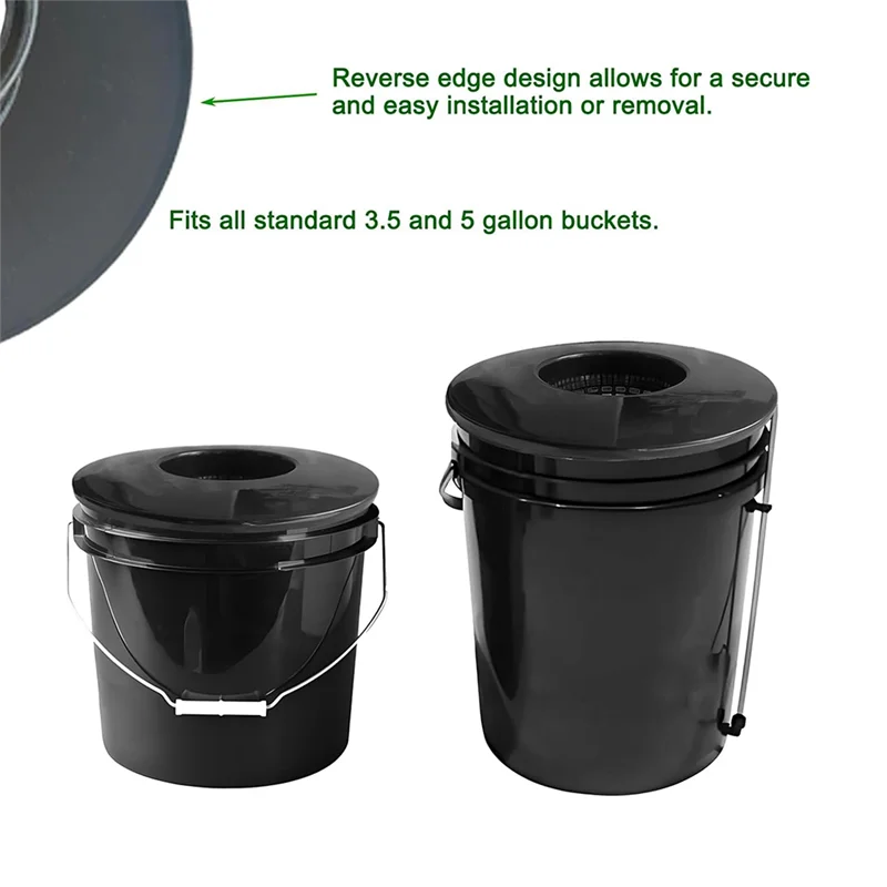 6 Inch Net Pot For 5 Gallon Buckets Wide Lids 5 Pack
