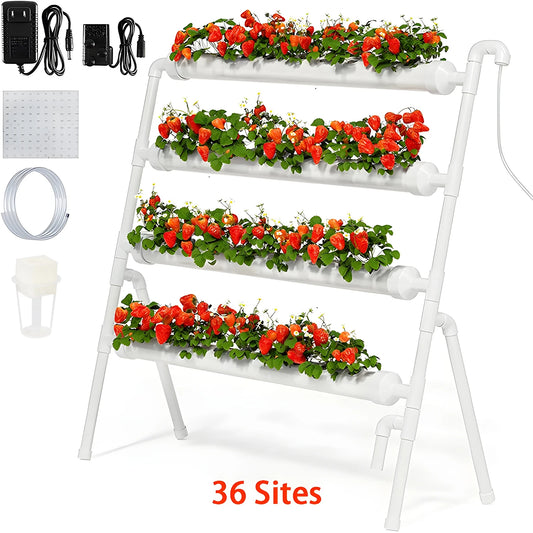 36/Sites Hydroponics Growing System Kits PVC-Pipe Hydroponic Garden
